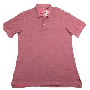 Robert Graham Knowledge Wisdom Truth Polo Shirt Mens XL Coral Pink